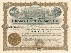 Illinois Lead and Zinc Co. - Stock Certificate